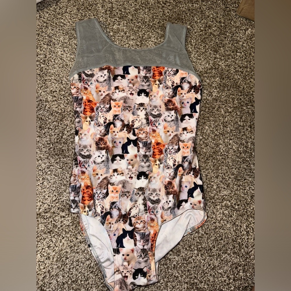 Barely Worn Cat Print Eleve letotard